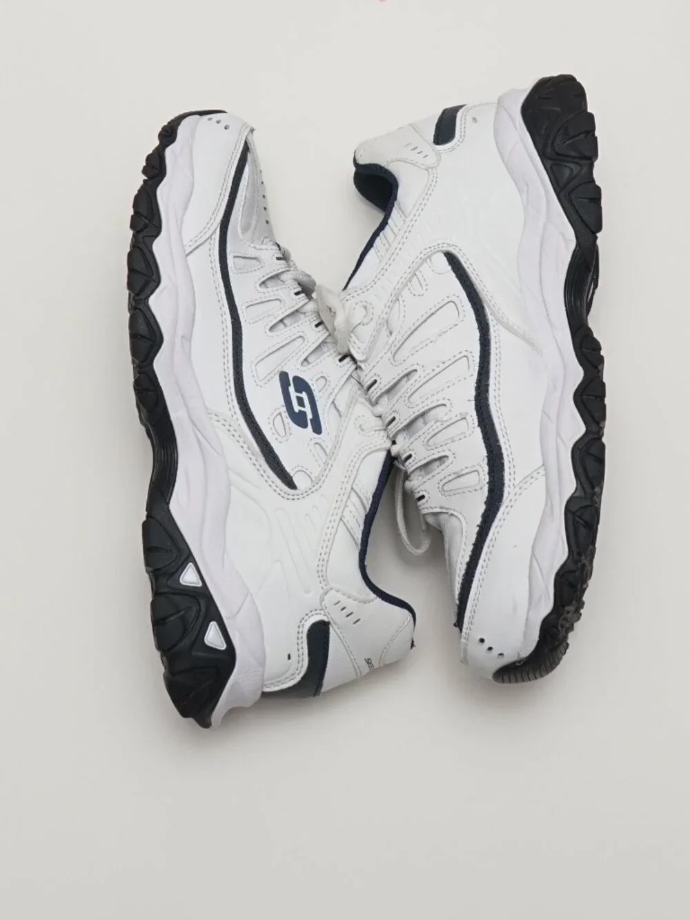 Skechers After Burn Trainer Shoes Mens Size 8.5 Sneaker White Lace Up Low 50127